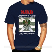 S.O.D. STORMTROOPERS OF DEATH SOD NEW BLACK SHIRT male brand teeshirt men summer cotton t shirt