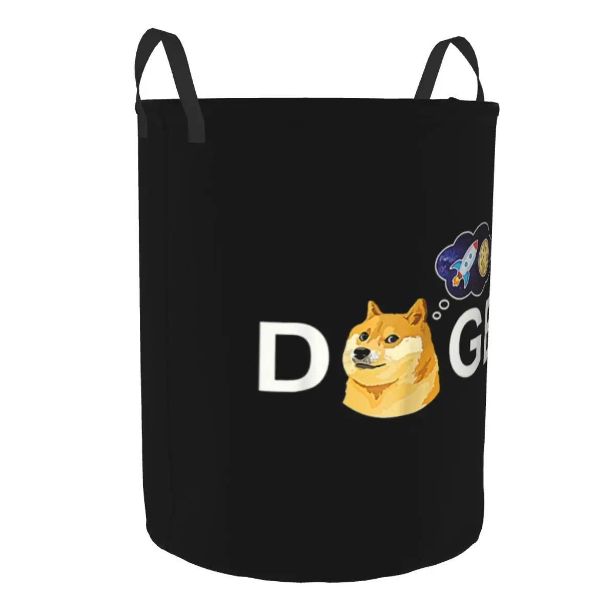 Dogecoin Hodl To The Moon Laundry Hamper Large Storage Basket Bitcoin Crypto Shiba Inu Dog Funny Meme Girls Boys Toy Organizer