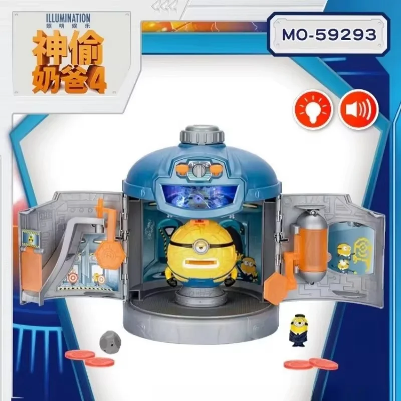 Genuine Minions Mini Launcher Cool Muscle Group Toy Mini Fun Children Holiday Gift Indoor And Outdoor Toy Model Collection Gifts