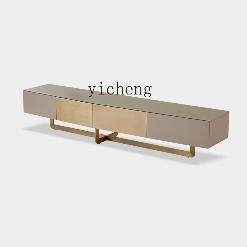 ZC household locker light luxury high-end coffee table TV cabinet combination suspended bracket storage floor cabinet