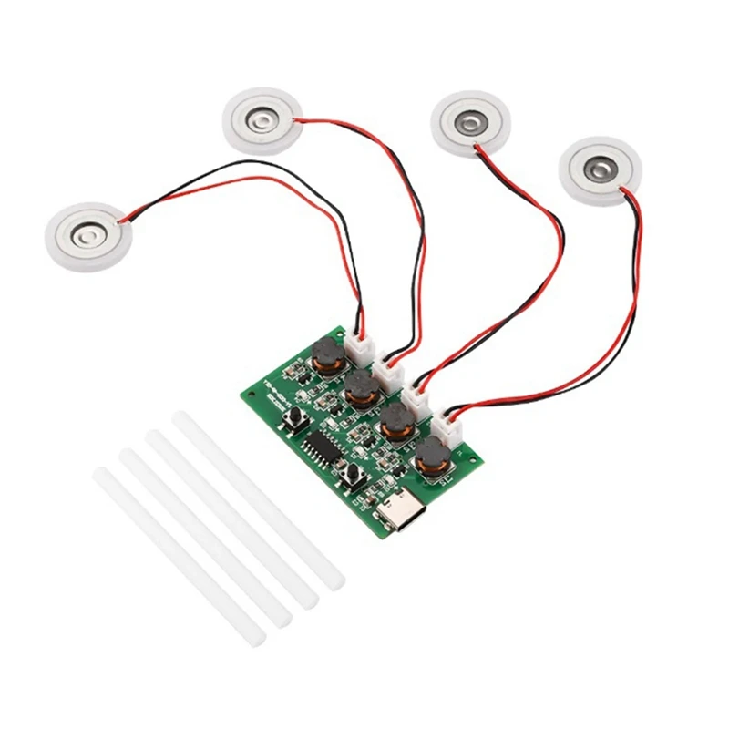 DC5V typ-C Mini nawilżacz zestawy DIY mgiełka i płytka drukowana sterownika 4 fogger atomizujący arkusz z rozpylaczem