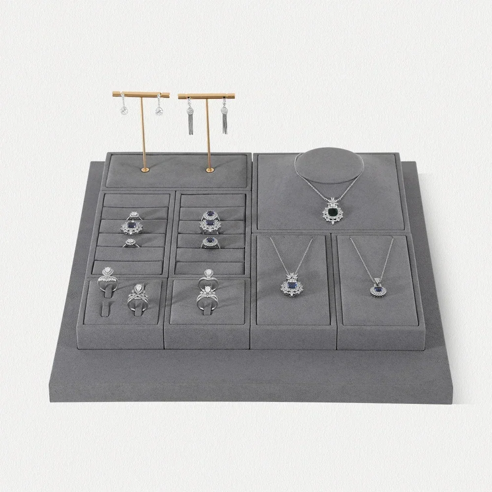 ل Yinbeini Uhr حلقة Ohrringe شارة هالسكيت عرض موقف مع Schmuck Lagerung الرسن Schmuck متجر Zэлler المنظم