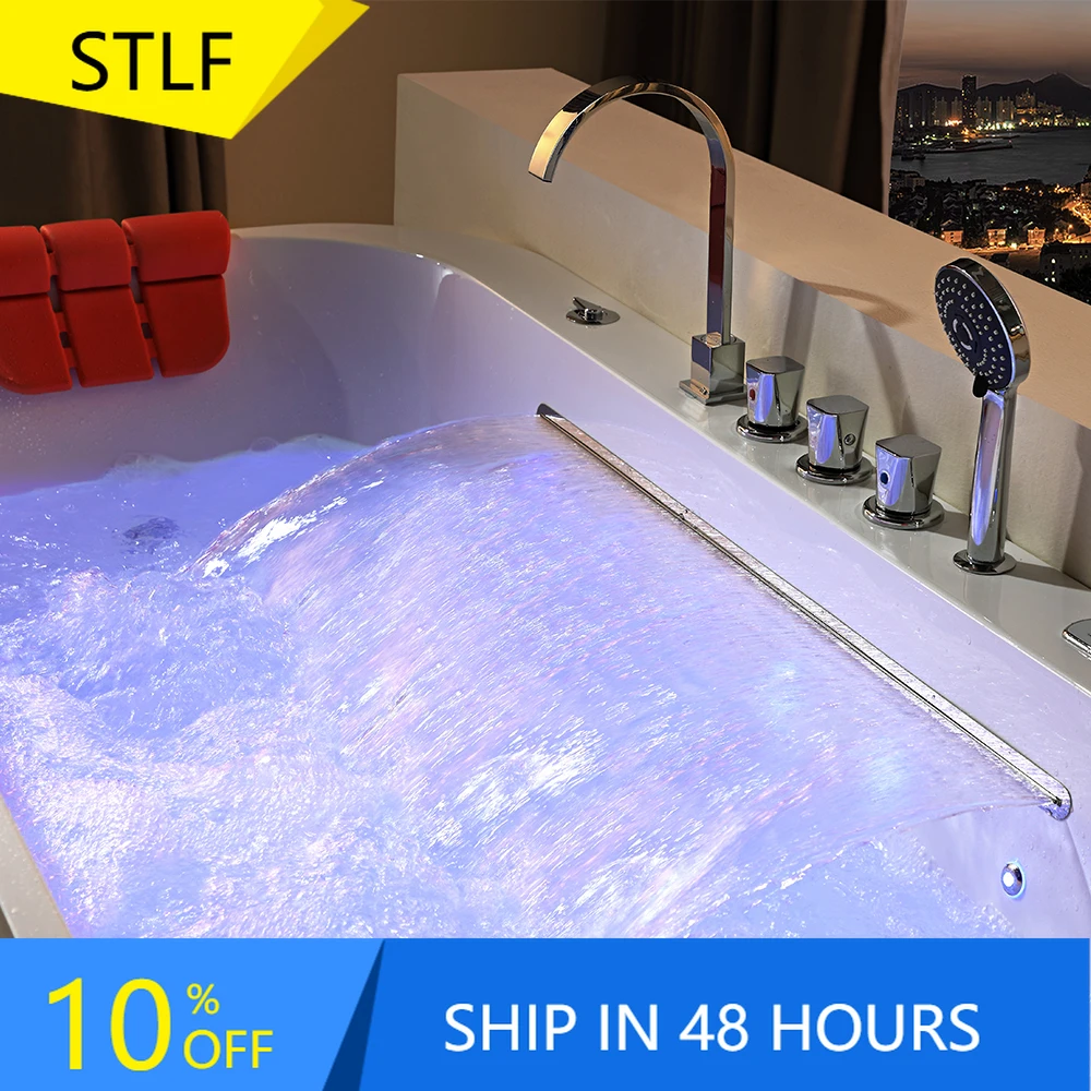 

STLFHigh Quality Acrylic Freestanding Bathtub Contemporary Soaking Tub With Overflow and Drain