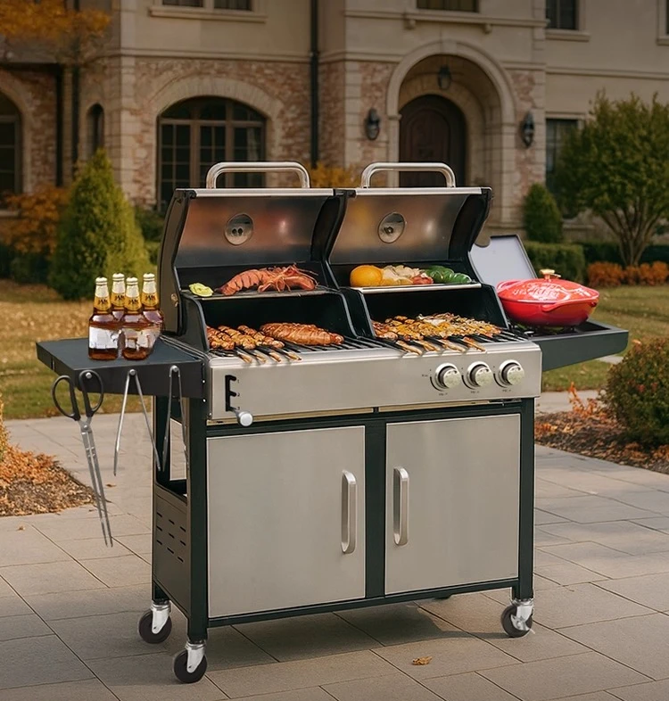 

Carbon and gas garden outdoor barbecue grill household grill