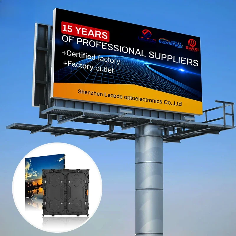 

Large Outdoor Waterproof Advertising Matrix Panel Display , Big Exterior Advertisement Signs Led Screen Video Wall Billboards