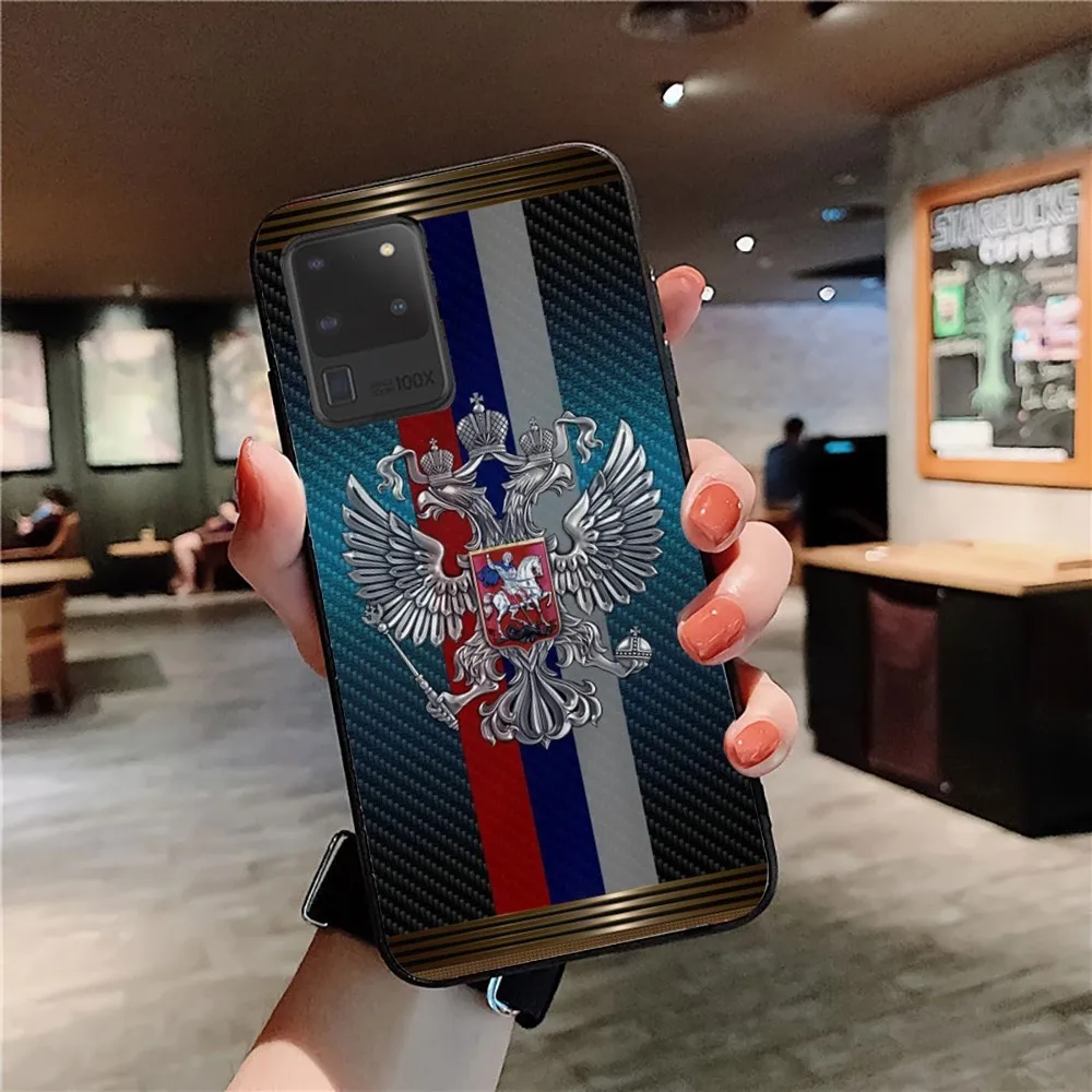 Russia Flag Coat Of Arms Phone Case For Samsung S 9 10 20 21 22 23 30 23plus lite Ultra FE S10lite Fundas