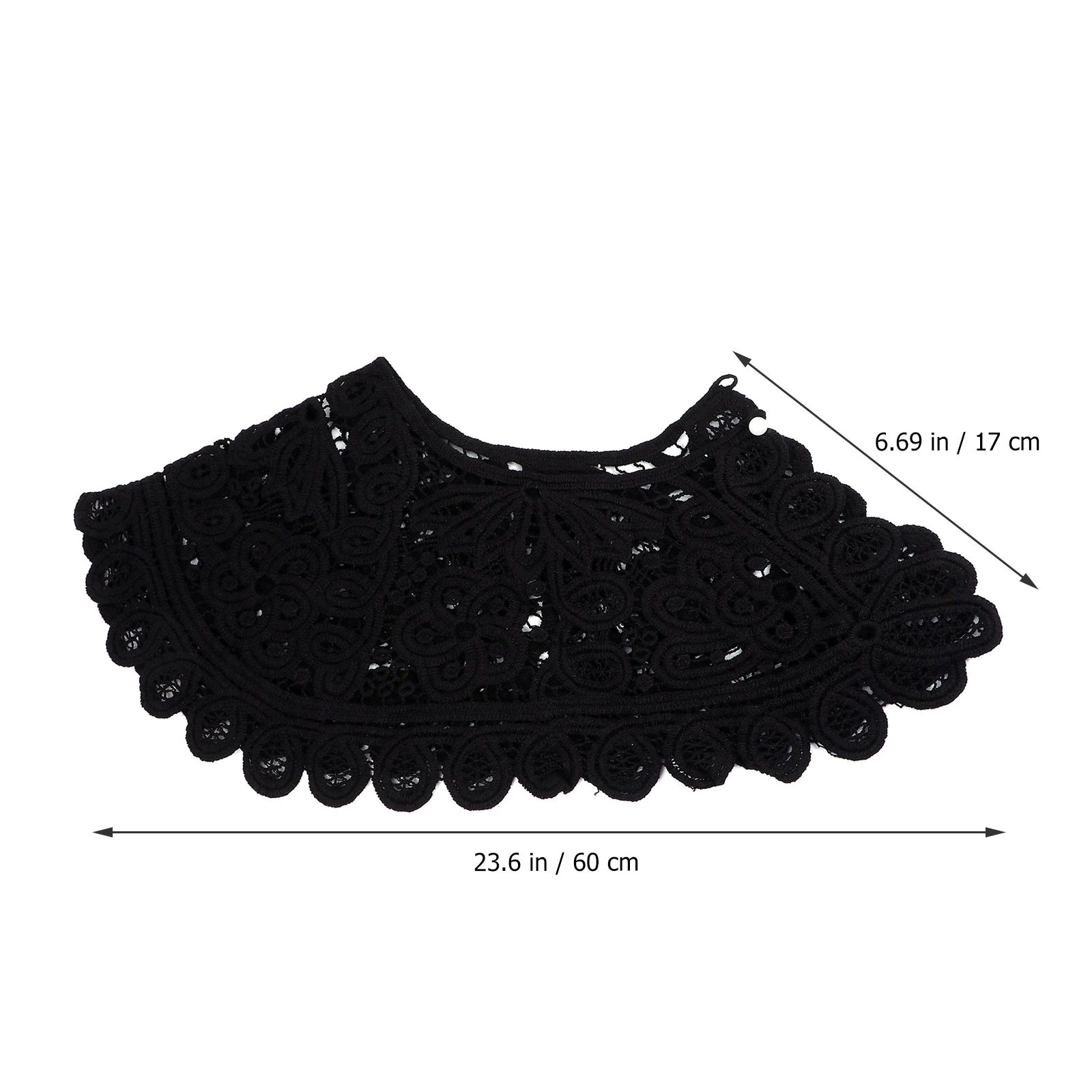 

Detachable Shawl For Women Hollow Flower Edge Pearl Button Neck Cotton Wraps Spring Summer Autumn Winter Stylish Clothes