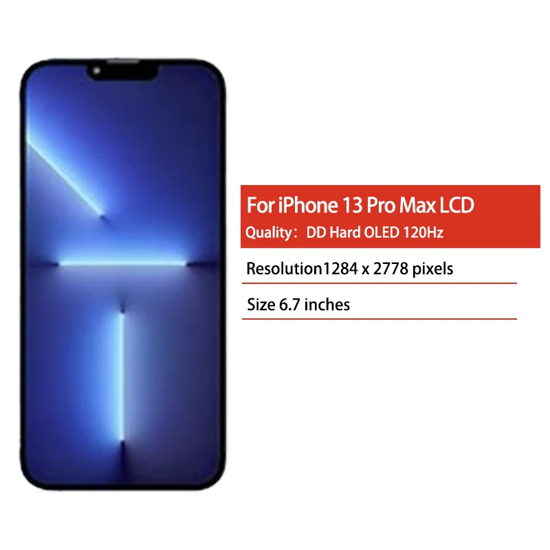 DD Hard OLED 120Hz LCD With Removal IC For iPhone 13 Pro Max LCD Display Screen Touch Digitizer Assembly