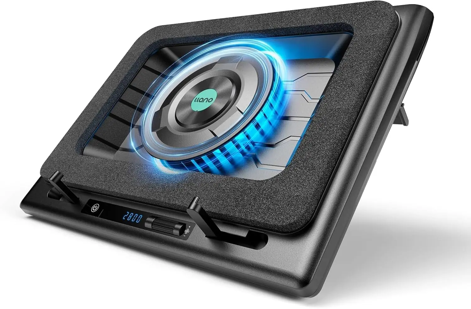 

Gaming Laptop Cooling Pad with 5.5inch Turbo Fan, Adjustable Speed, Touch Control, USB Ports for 15.6-19in Laptops