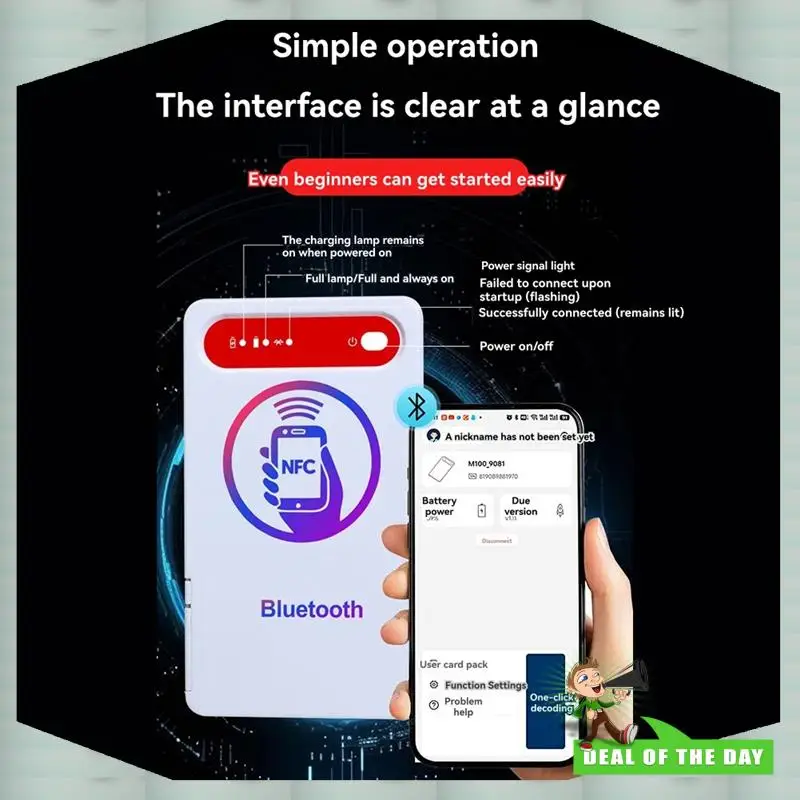 تسليم 24 ساعة NFC Max IC ID RFID الناسخ قارئ بطاقات الكاتب بلوتوث دعم لنظام أندرويد IOS Harmonyos مصعد التشفير