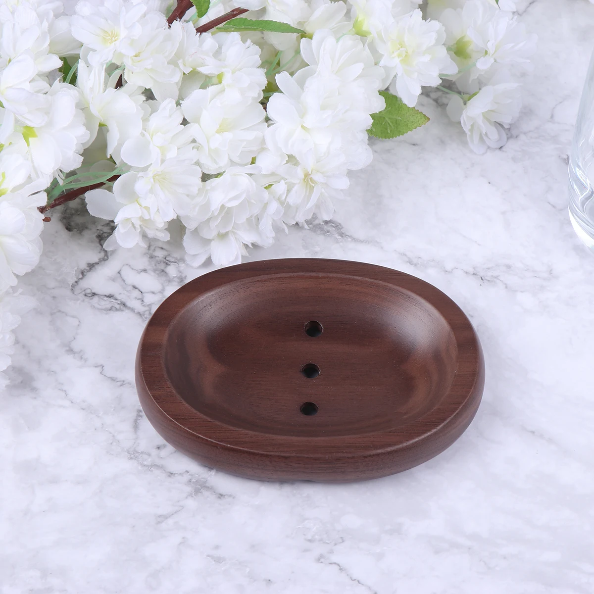 

2pcs Soap Eco-friendly Tray Soap Box For Home Bamboo Oval Dish for Home Bathroom Kitchen Decor Modern Style