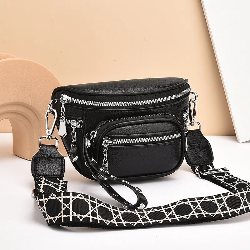 Fashion pu Casual Hobos Chest Bag Underarm Bag Saddle Crossbody Bag For Women Students Shoulder Cross Body Bag coin purse