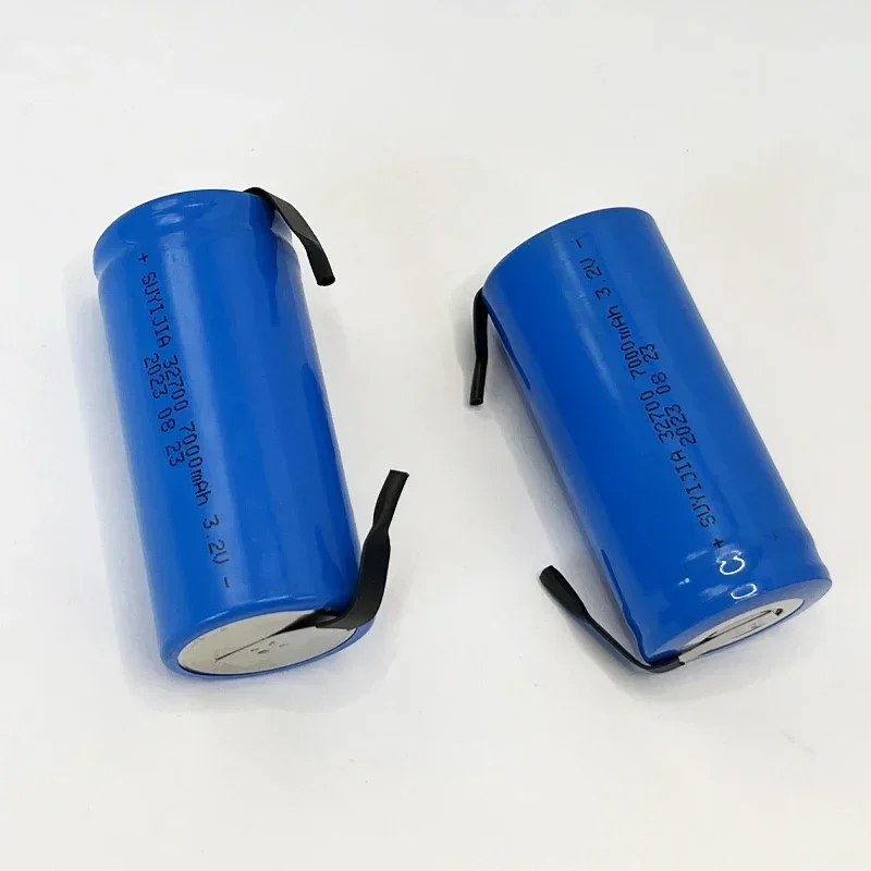 3.2V 32700 Lifepo4 Battery 7000mAh 35A Continuous Discharge 55A High Power Battery W/ DIY Nickel Sheets Rechargeable Bateria