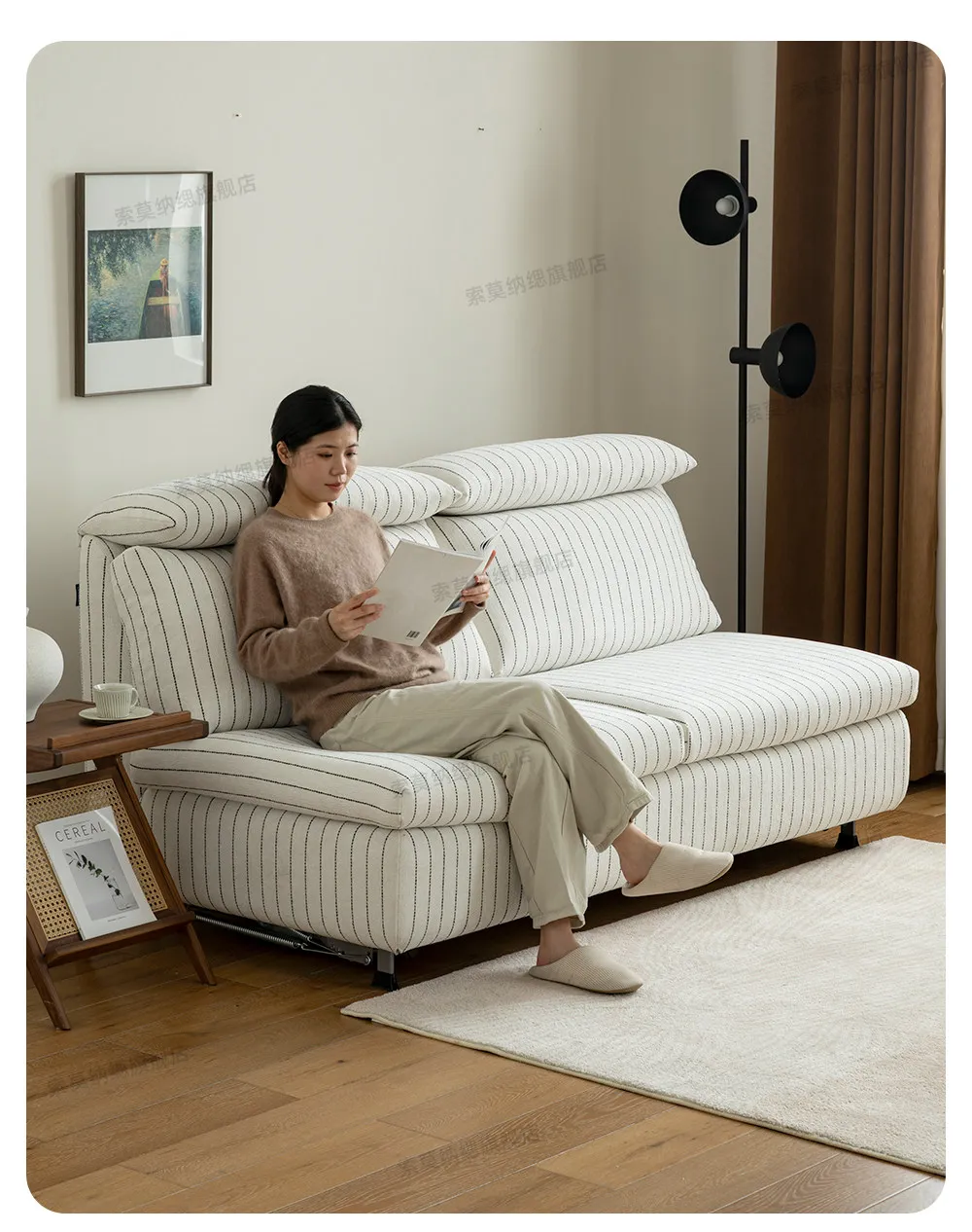 DSA removable and washable multi-functional folding small apartment living room home flip new dual-purpose sofa bed