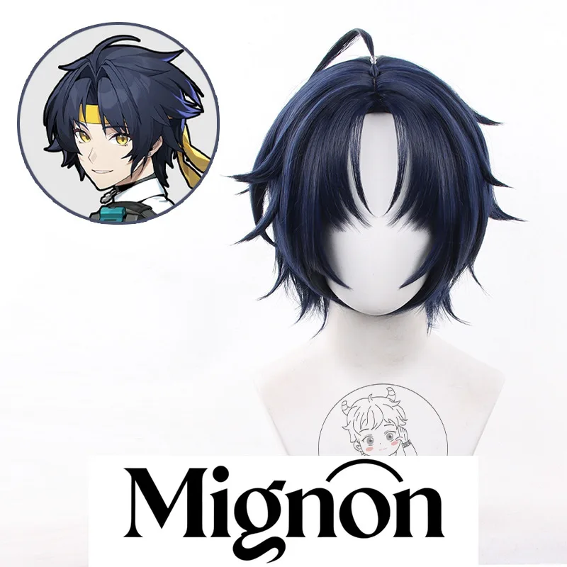 

Zenless Zone Zero Asaba Yuma Cosplay Wig Simulated Long Scalp Spiky Short Hair Stock Halloween Gift