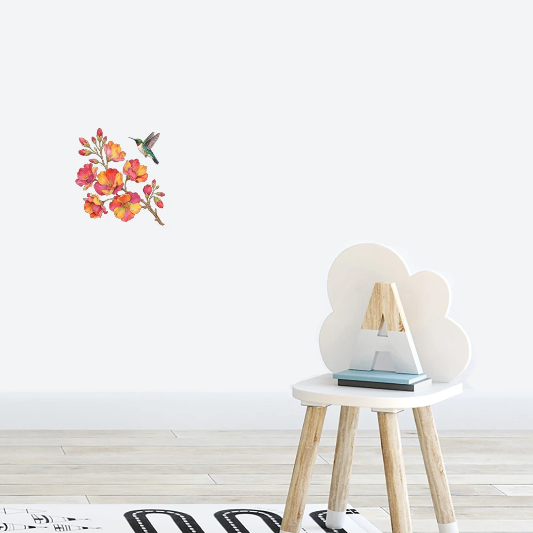 Three Ratels CFN88 Beautiful Flower Art Wall Decals for Home Decor Computer decals Car Stickers