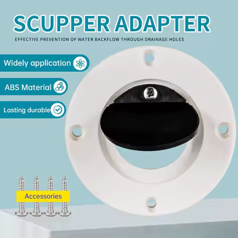 Marine Scupper Drain Check Valve Boat Deck One-Way Drainage Valve, Kayak Non-Return Drain Plug, Self-Draining Scupper for Yacht,