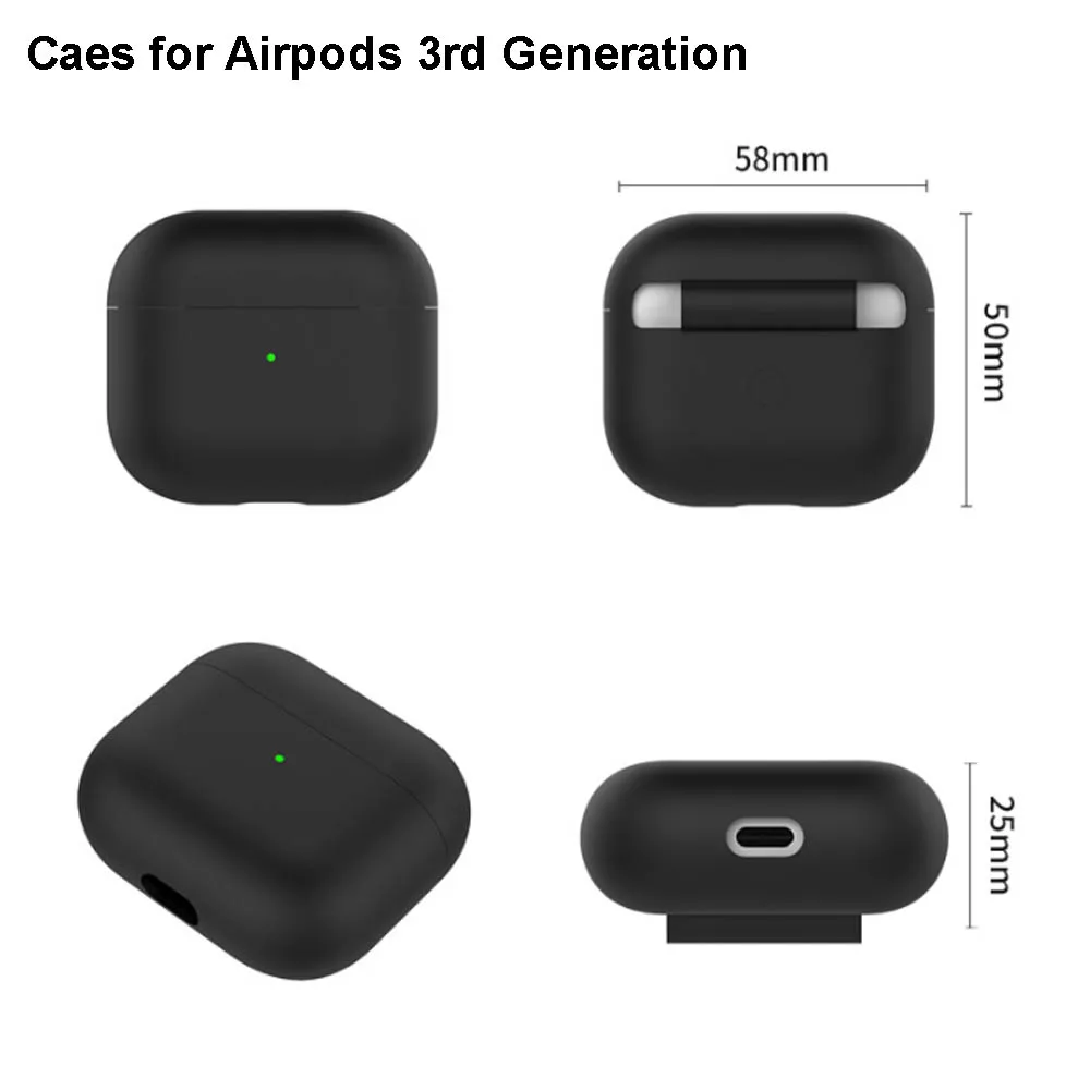 Liquid Silicone Case for Airpods Pro Airpods Pro 2 2nd Generation Airpods 1 2 3 3rd Earphone Protective Case Cover Accessories