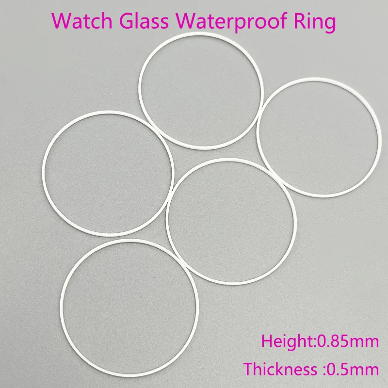 

2/5/10Pcs Watch Glass O-Ring Waterproof Gasket Ring Dia 25mm-40mm High 0.85MM Thick 0.5MM Watch Glass O-Ring Watch Part