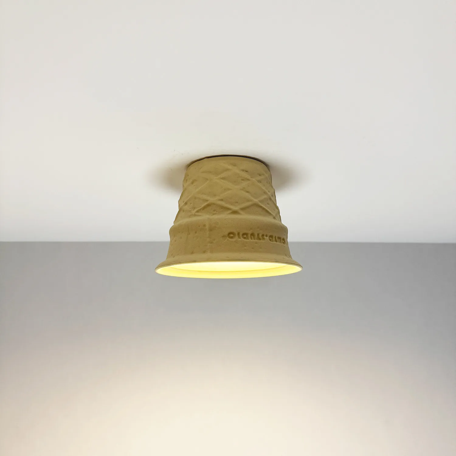Creative ceramic ice cream cone embedded tube light coffee shop dessert shop decoration ceiling light entrance hallway spotlight