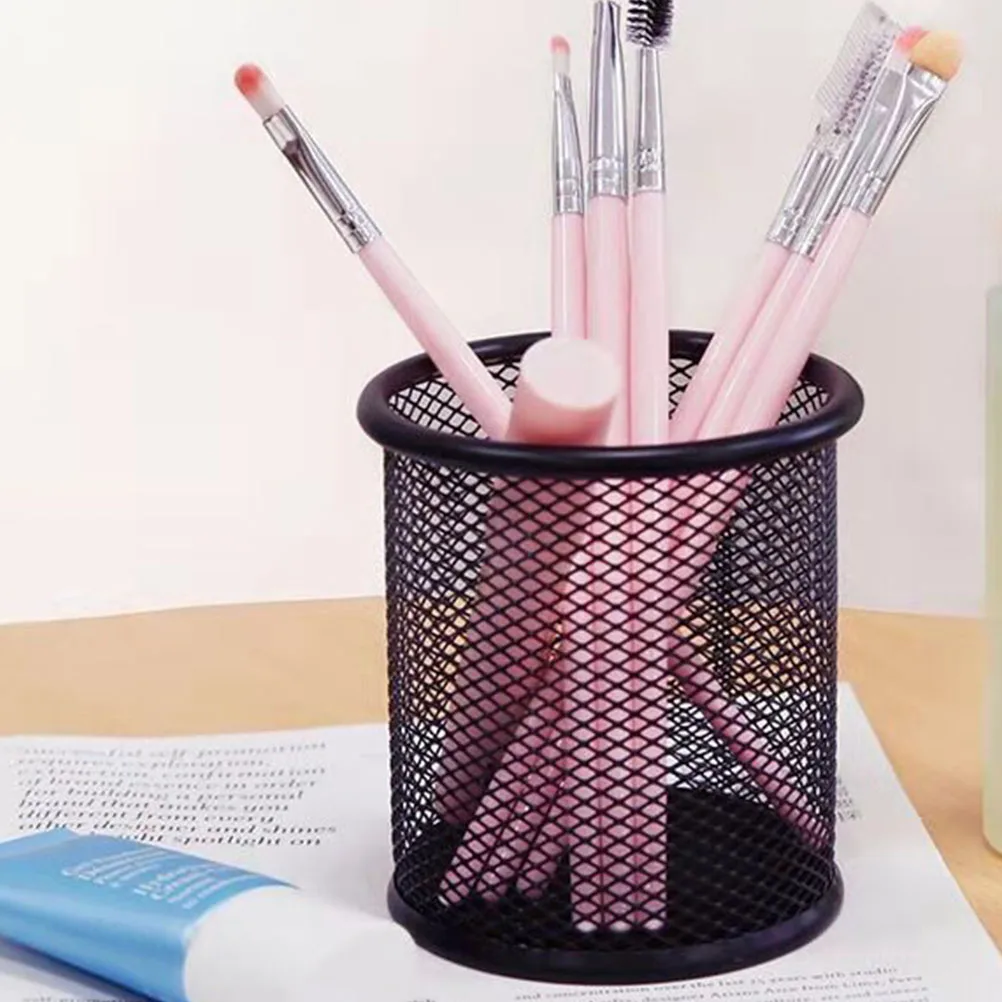 

1 set Iron Stationery Set Black Color Thickened Material Desktop ganizer Pen Holder Letter Rack Student Supplies