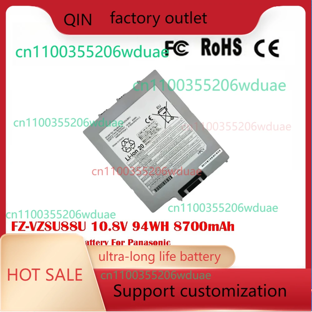 

FZ-VZSU88U 10.8V 94WH 8700mAh FZ-VZSU84U Original Laptop Battery For Panasonic Toughbook G1 FZ-VZSU84A2U FZ-G1 FZ-VZSU84R
