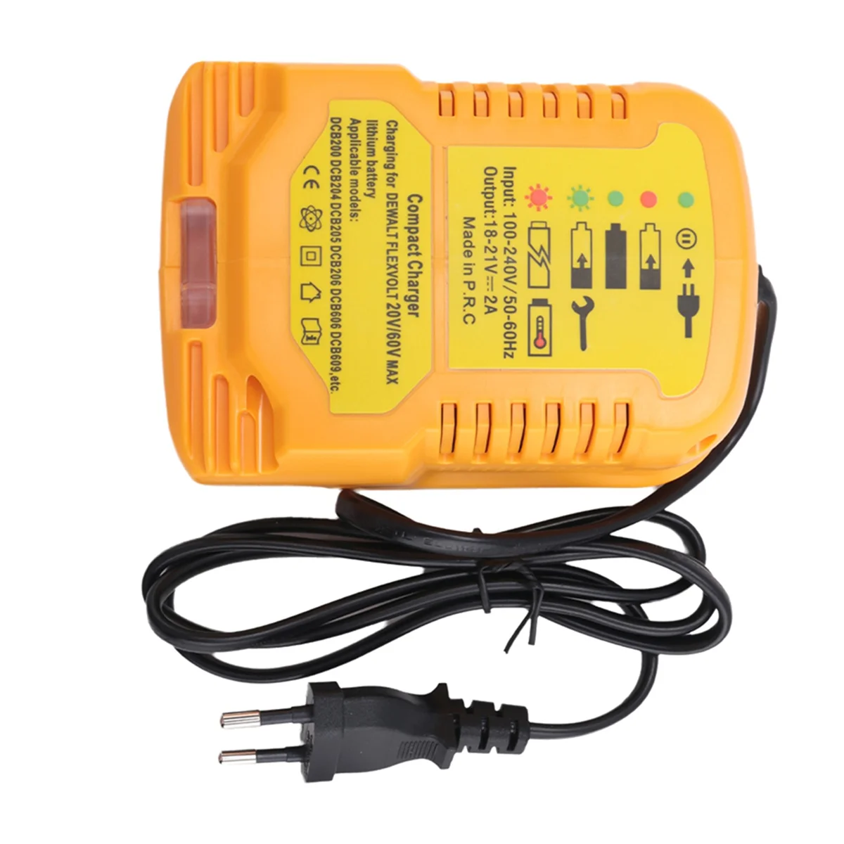 Mini Charger for Dewalt 20V Battery Charger, Replace for DCB112 for DeWalt 20V/60V MAX Lithium-Ion Batteries EU Plug