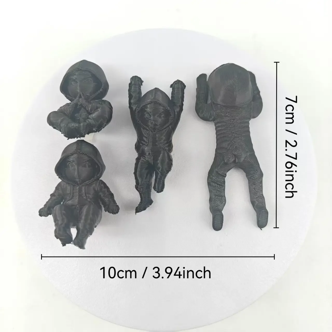 4 Mini Ninja Monitor Edge Decorations, Eco-Friendly Pla 3D Printed Screen Climbing Figures, Cool Desktop Accessories for Gamers and Office Workers