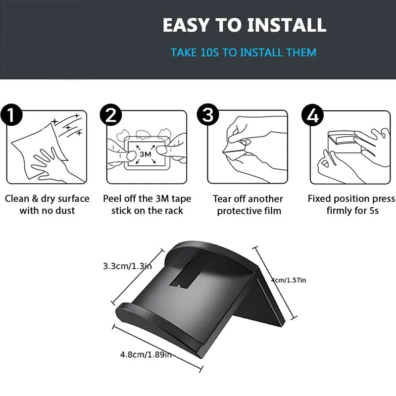 5/10pcs Adhesive Hat Hooks for Wall Minimalist Rack Design No Drilling Strong Hold Hat HangersPatent Pending