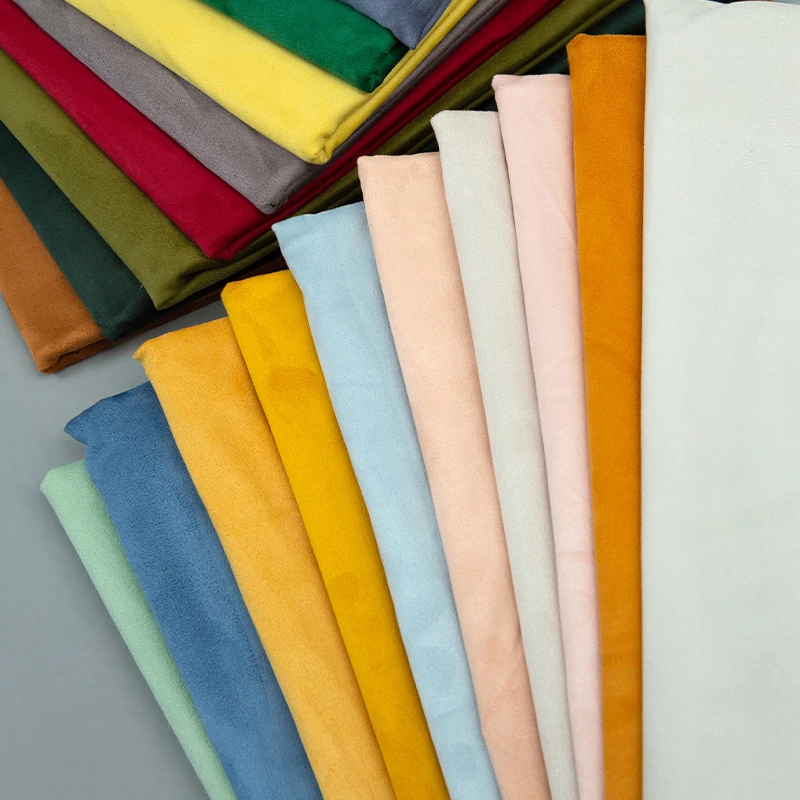 Double-sided Suede Fabric By The Meter for Coat Hoodie Jackets Pants Diy Sewing 4 Sides Elastic Cloth Soft Warm Wearable Plain
