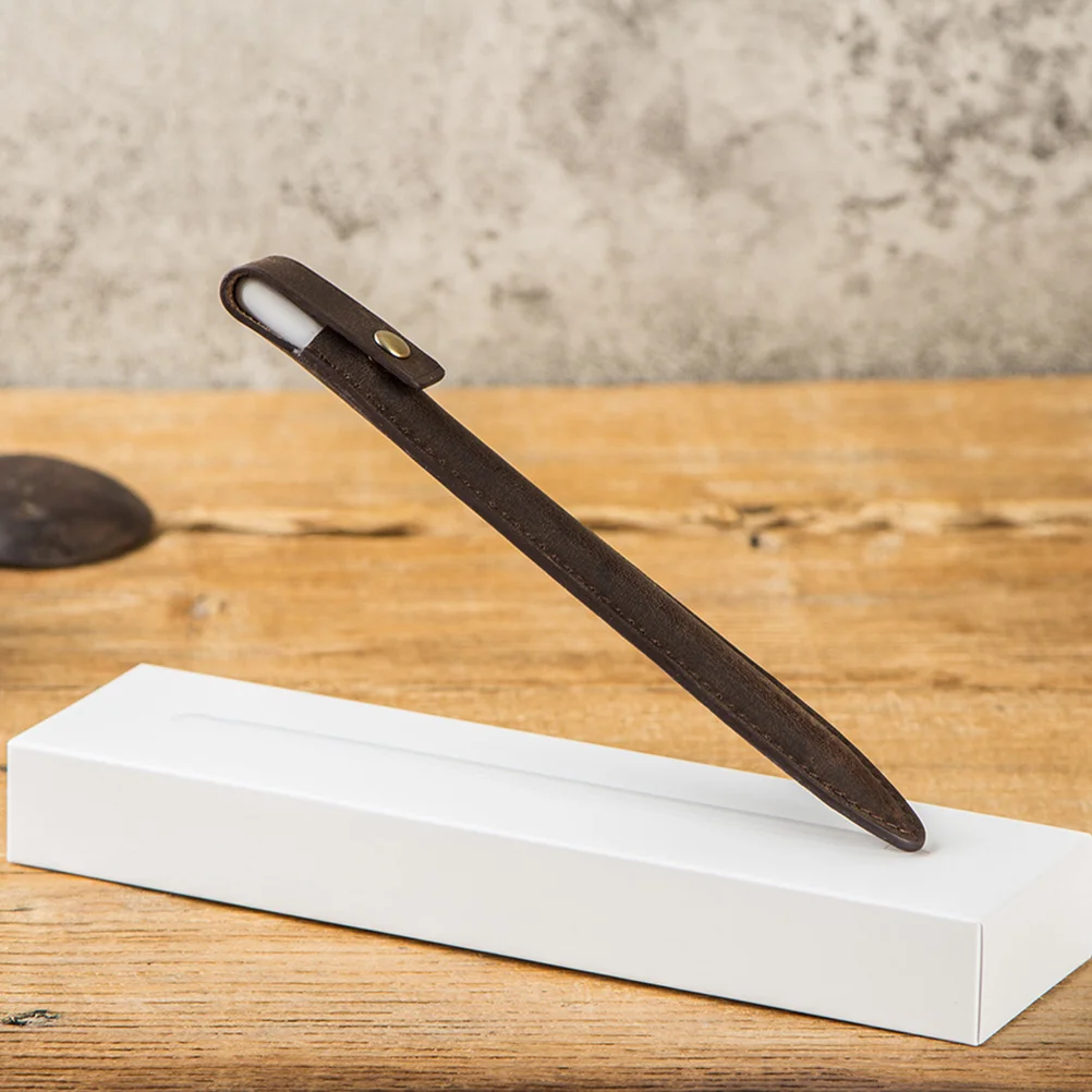 

Pen Case Scientific and Practical Pencil Stylus Pu Slim Lightweight Retro Simple Design Sleeve