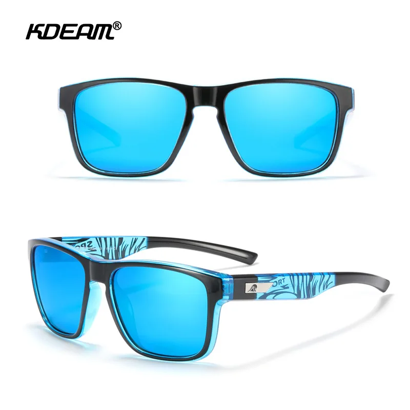 

KDEAM High Quality Colorful Polarized Sunglasses Fashion Unisex Driving Sun Glasses Outdoor Fishing Driving Square Sport Eyewear