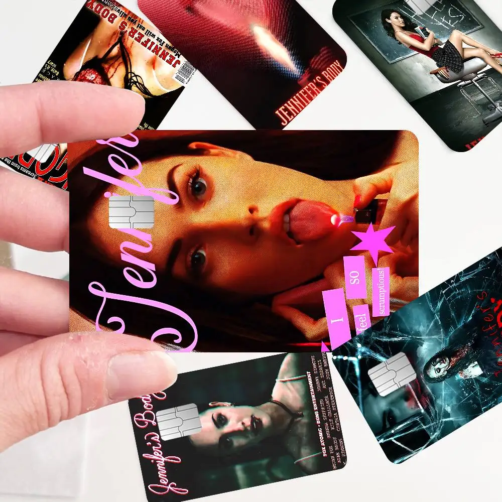 البوب فيلم جنيفر الجسم الكرتون بطاقة الائتمان ملصقات الجلد لبطاقة البنك حافلة مترو بطاقة ملصق مقاوم للماء النساء هدية