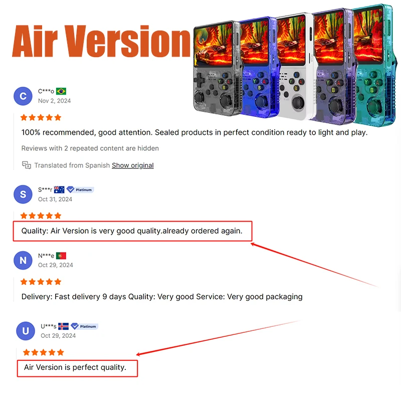 Nuova versione Air 128 GB R36S PS K36 X6 Mini console di gioco portatile video retrò portatile