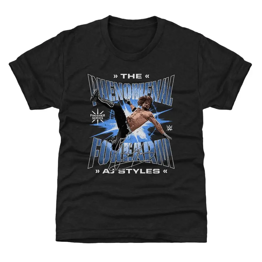 Youth 500 Level Black AJ Styles Phenomenal Forearm T-Shirt