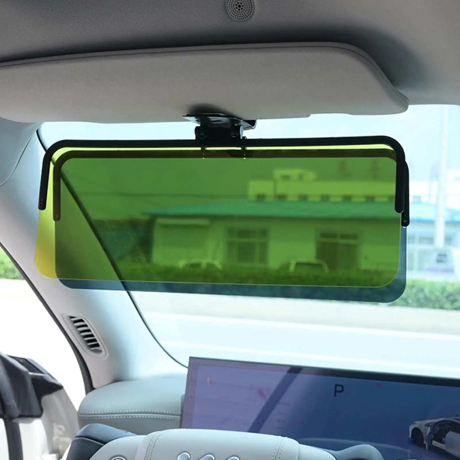Auto-Sonnenblenden-Verlängerung, Blendschutz, ausziehbarer Windschutzscheiben-Sonnenschutz, blockiert seitliche Sonnenstrahlen, passend für die meisten Fahrzeuge, einfache Clip-On-Installation – Detail 8
