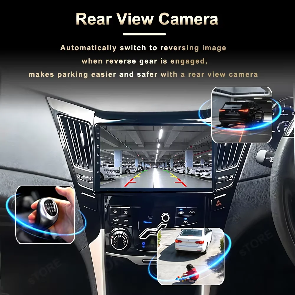 Android 16 para Hyundai Sonata 6 YF 2009-2014, Reproductor Multimedia Estéreo Inalámbrico ZLink CarPlay de 8 Núcleos con Control del Volante 3