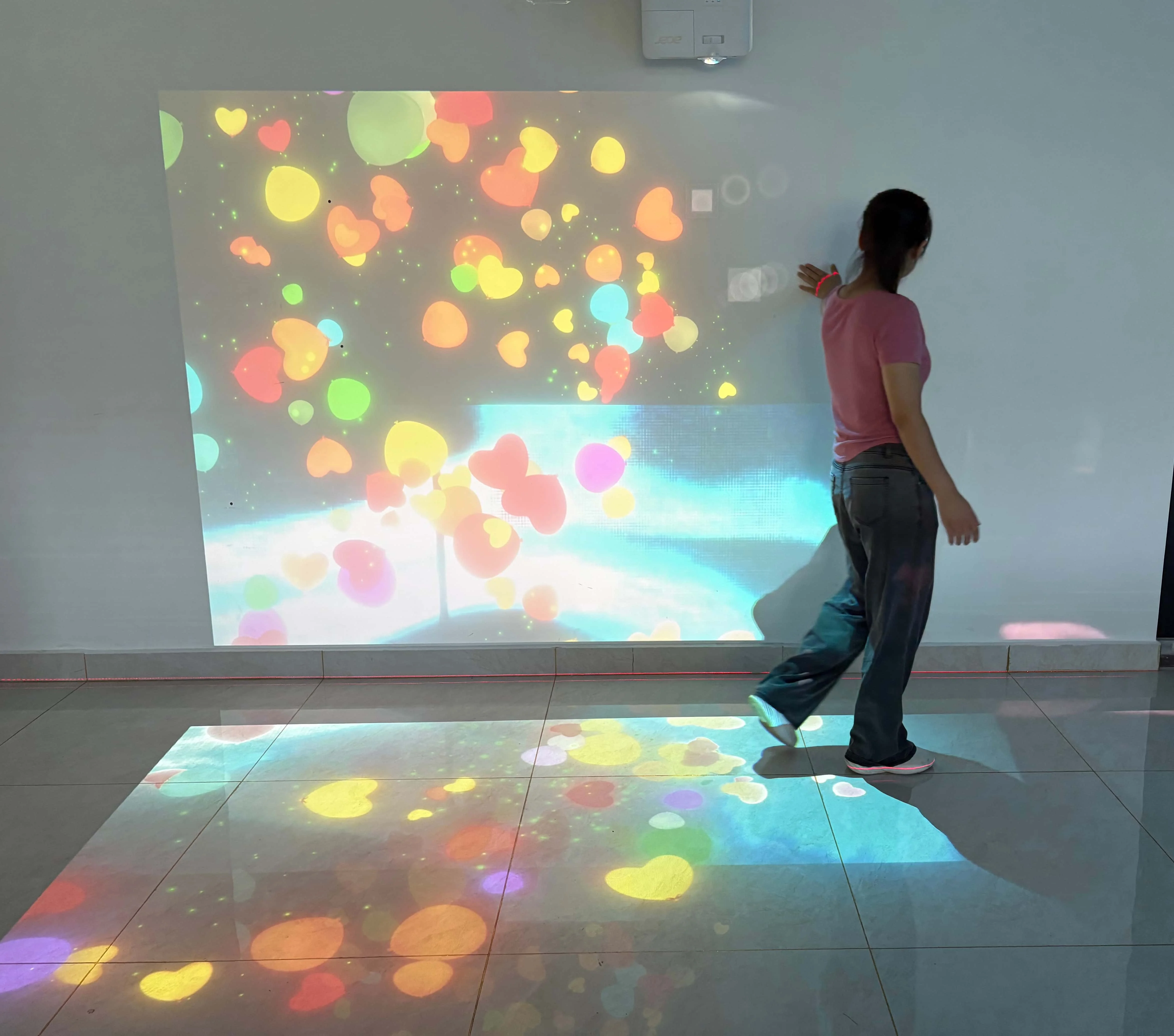 Indoor Interactive Projection Games with Multiple Gameplay Modes Immersive Interactive Floor/wall Games