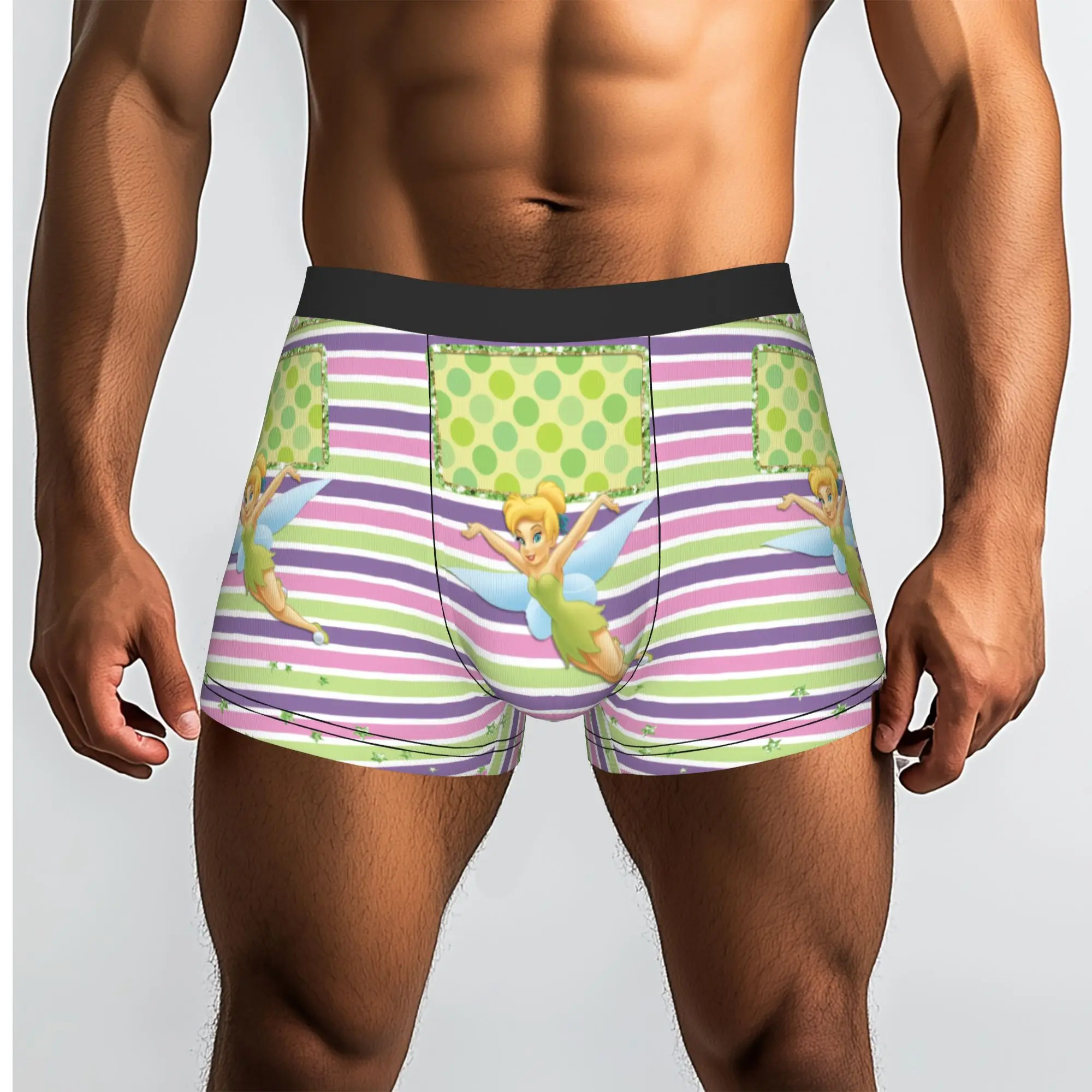 Custom T-Tinker Anime Bell Cute Cartoon Underwear Men Breathable  Boxer Briefs Shorts Panties Soft Underpants For Male