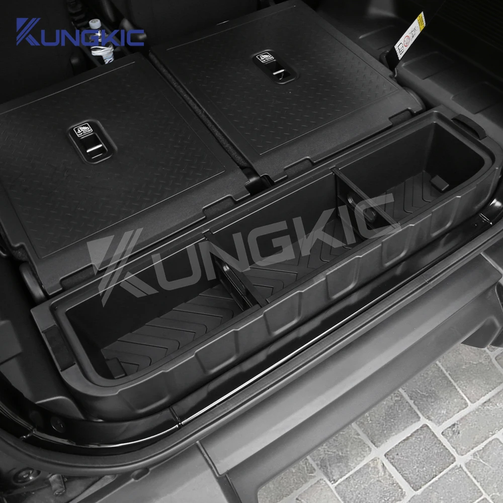For Suzuki Jimny JB74 JB64 2019 2020 2021 2022 2023 2024 2025 3-Door Trunk Storage Box with Lid Storing Channel Auto Modified view 6