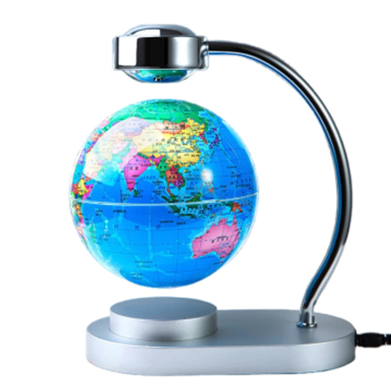 Rotating maglev globe with lights will light up students with political office decoration ornaments birthday commemorative gift