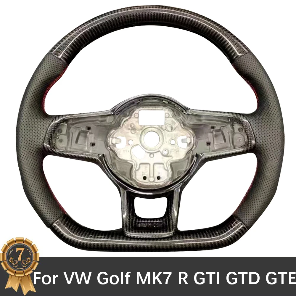 For VW Golf MK7 R GTI GTD GTE RLINE For Scirocco 2015 T-ROC Tiguan Customised Carbon Fiber steering Wheel Base Accessories