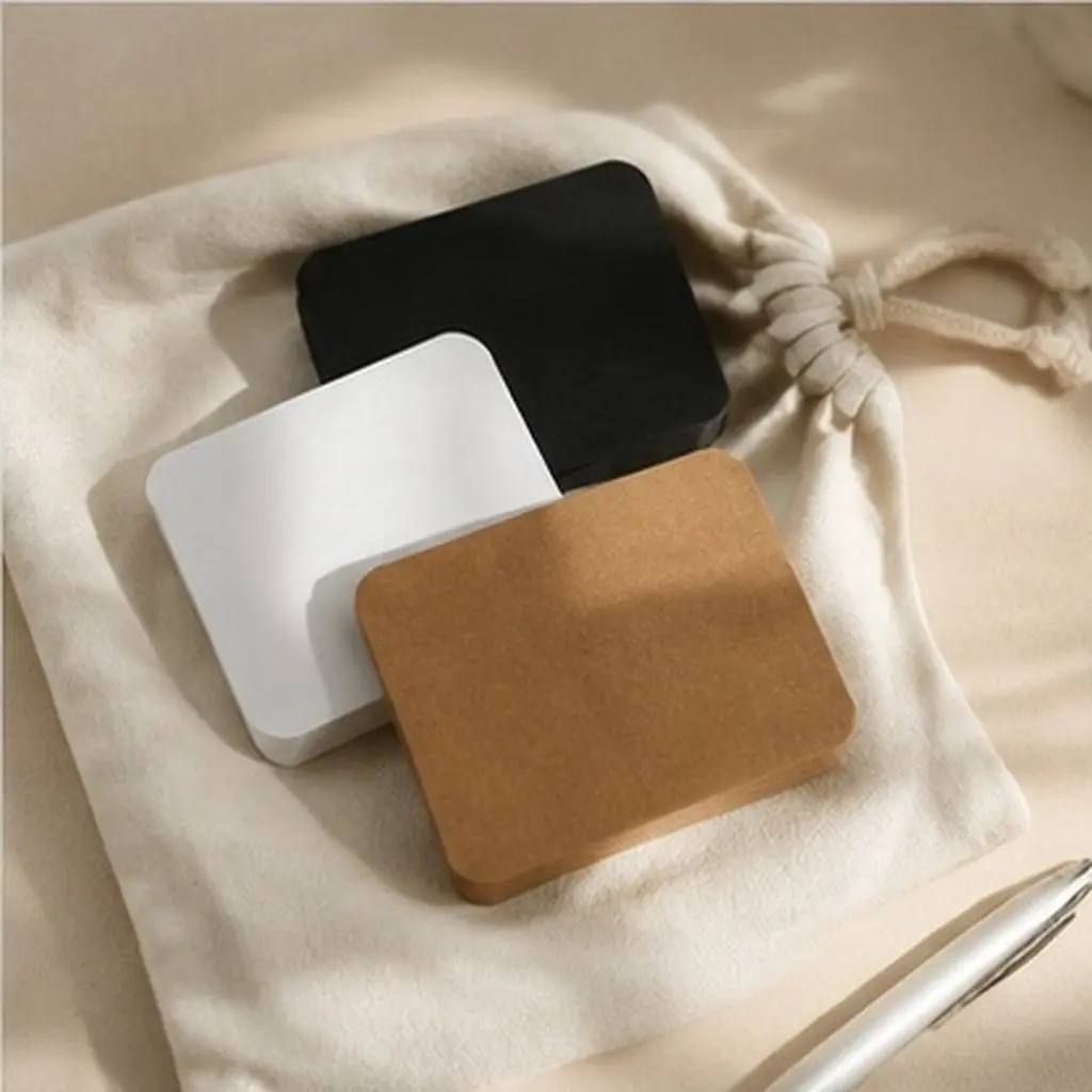 300Pcs Message Cards Note Cards DIY Blank Stationery Accessories White Kraft Paper for Office School Indexing Note Taking