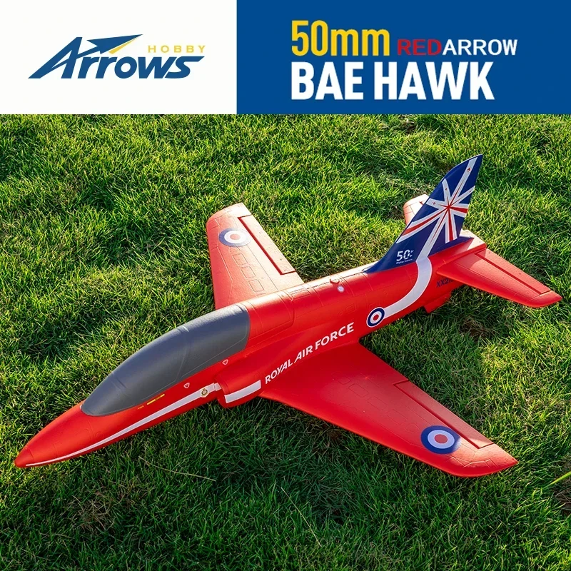 Arrowos Hobby50mm Duated Fan Edf Jet Beginner Handthrown Fighter Bae Hawk Fixed Wing Assembly Remote Control Aircraft Gift