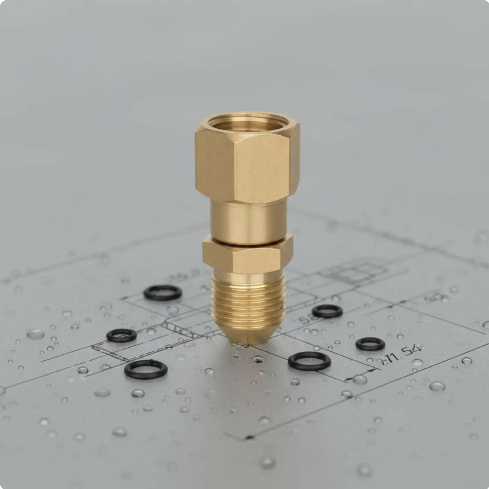 High Pressure Washer Connector for Car Detailing Copper Anti Kink Rotating Hose Adapter Universal Fit with Multiple Thread