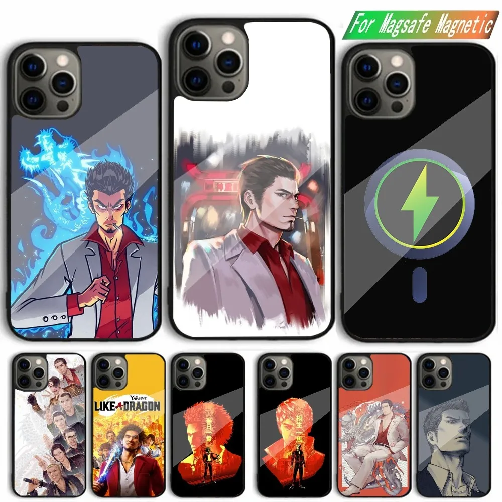 Y-Yakuza 0 Game Phone Case For iPhone 15,14,13,12,11,Plus,Pro,Max Mini Magsafe Magnetic Wireless Charging