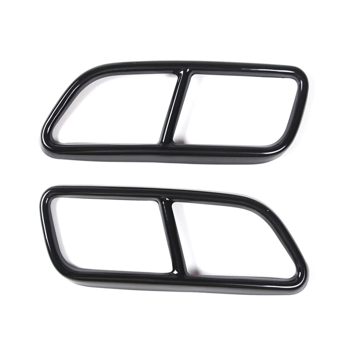 Black Stainless Steel Pipe Throat Exhaust Outputs Tail Frame Trim Cover for Volvo S60 Exterior Accessories, 2Pcs