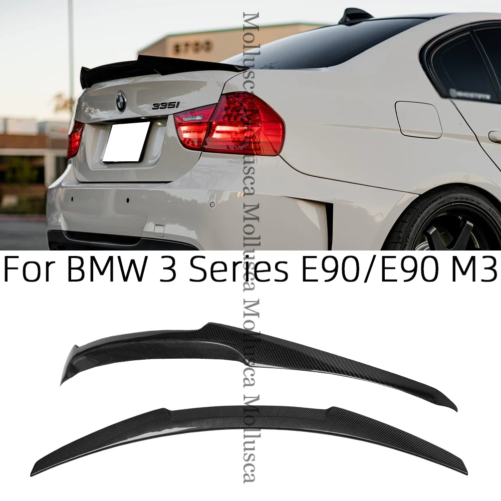 For BMW 3 Series E90 4Door/E90 M3 M4 Style Carbon fiber Rear Spoiler Trunk wing 2004-2011 FRP honeycomb Forged