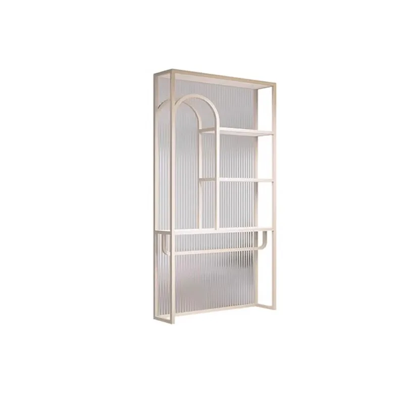 *Changhong Modern Simplicity Iron Partition Cabinet Waterproof Glass Screen for Lavatory Toilet Metal Half Wall for Home Room