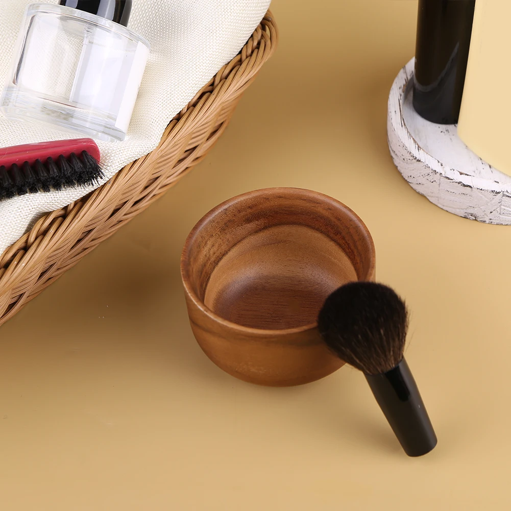 Wood Shaving Bowl Shaving Soap Bowl Wide Mouth Wooden Shaving Cream Bowl Shaving Mug Cup Shave Cream Soap Cup for Bathroom